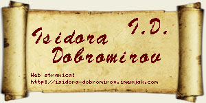 Isidora Dobromirov vizit kartica